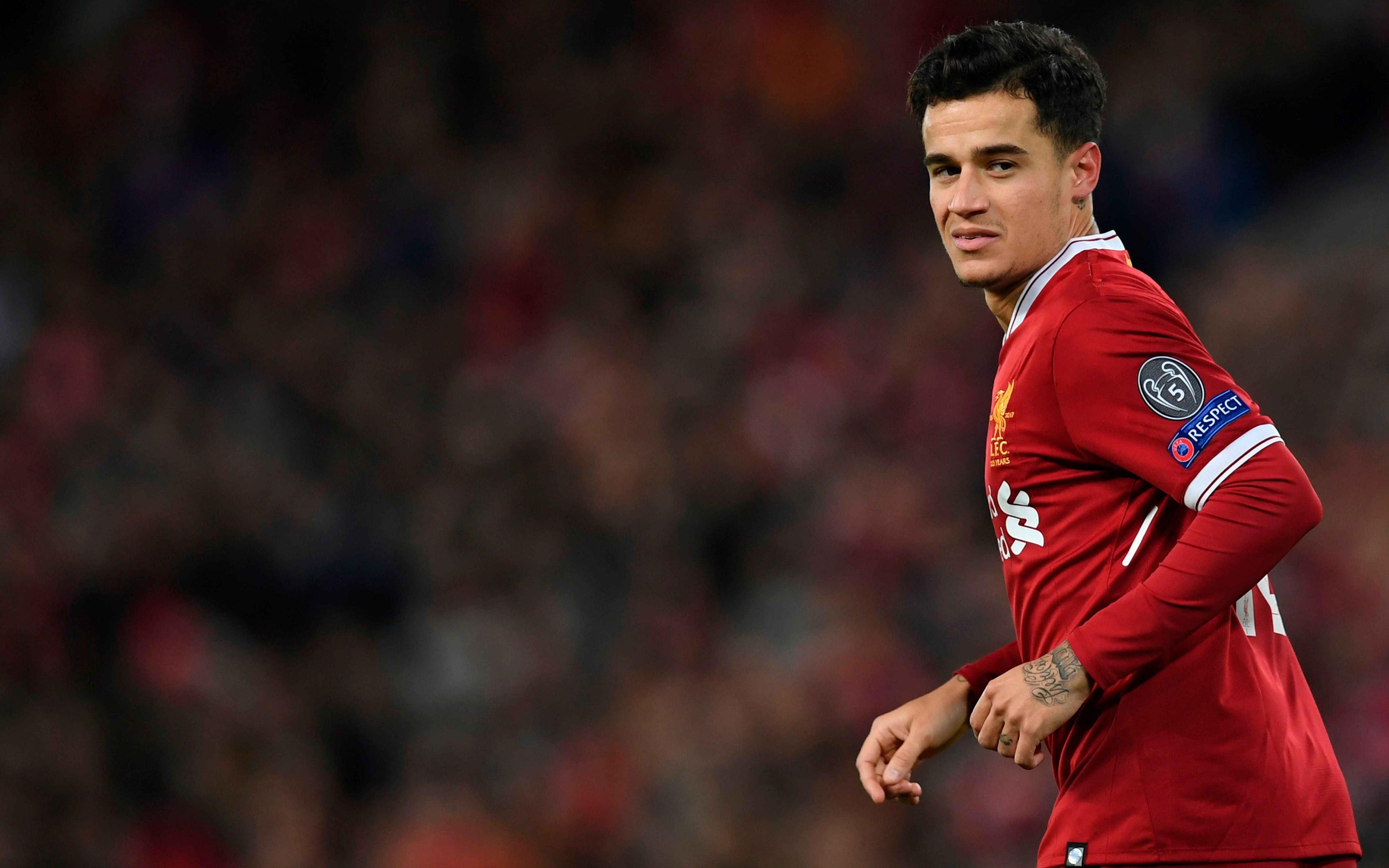 3840x2400 Download wallpaper 4k, Coutinho, match, Liverpool, footballers, Philippe Coutinho, Premier League, Phil Coutinho for desktop with resolution 3840x2400. High Quality HD picture wallpaper