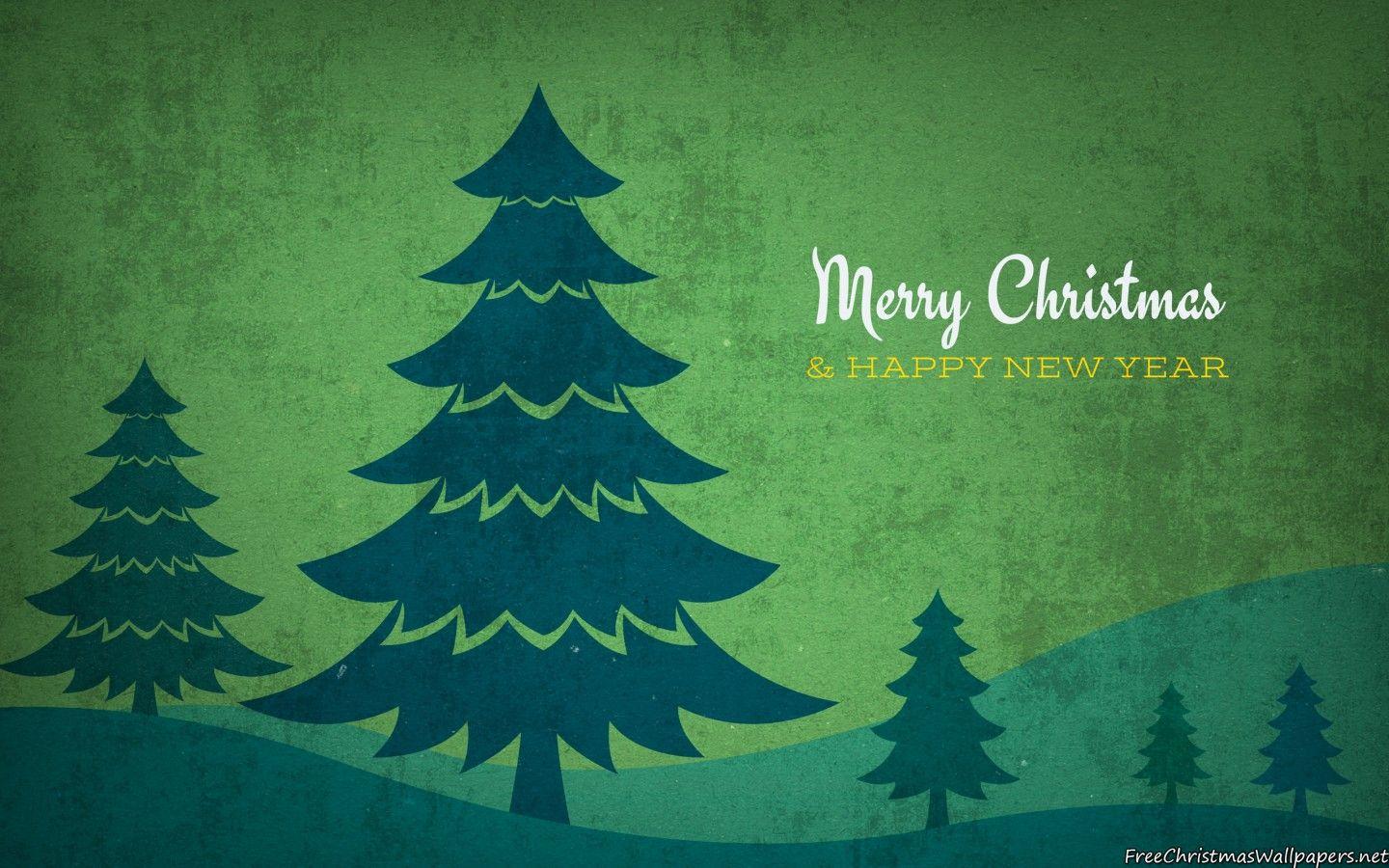 1440x900 Vintage Christmas Trees Background 1440x900