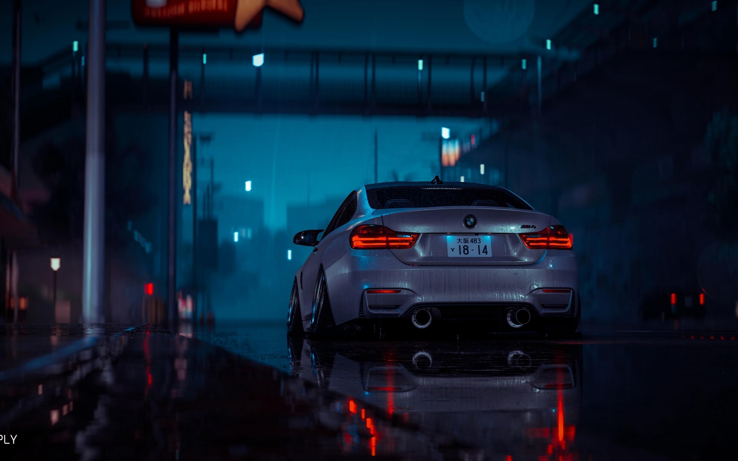 2560x1600 Download wallpaper 2560x1600 artwork, car, gray, wet weather, night, dual wide 16:10 2560x1600 HD background, 22617