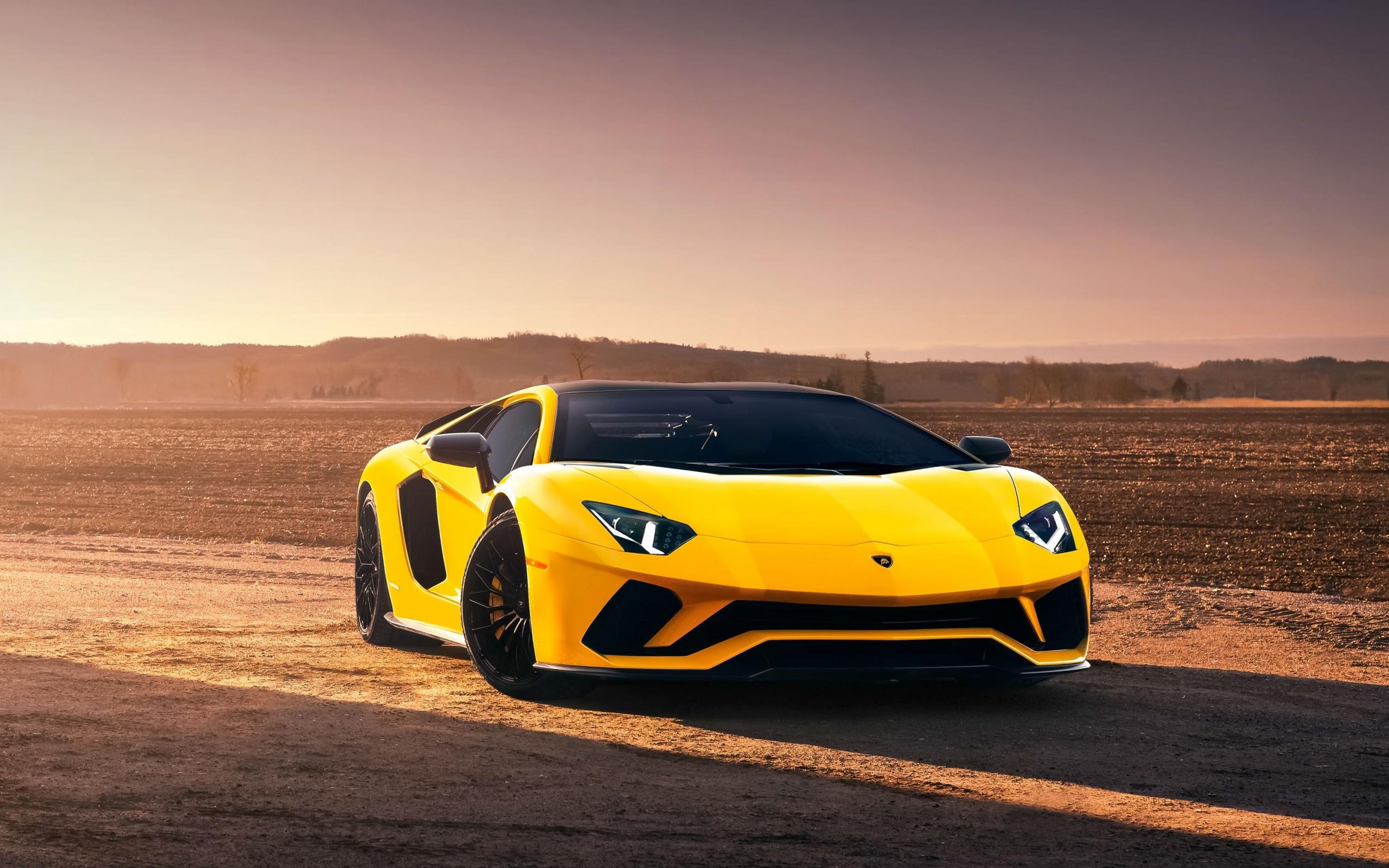 2560x1600 Download wallpaper 2560x1600 lamborghini aventador s, sports car, yellow, dual wide 16:10 2560x1600 HD background, 14858