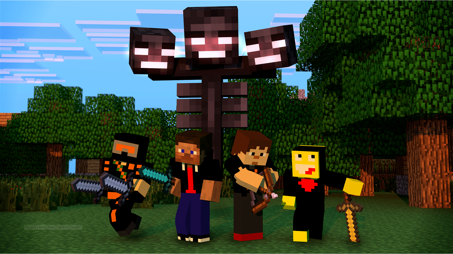 1920x1080 Minecraft People Wallpaper