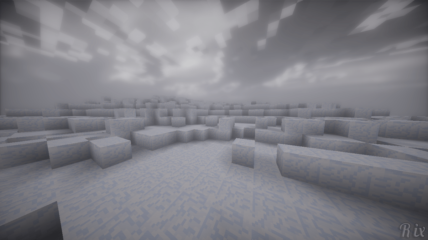 1366x768 Minecraft Ice Snow Video Game Wallpaper:1366x768