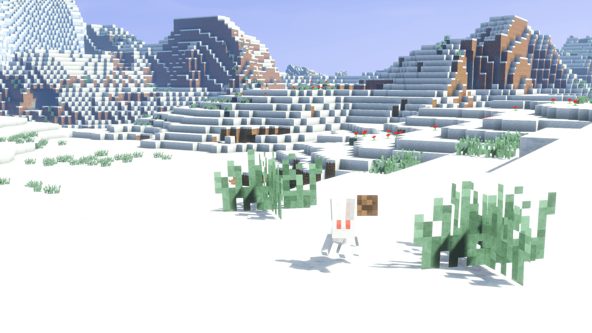 1920x1080 Snow Rabbit. Minecraft wallpaper, Minecraft, Wallpaper