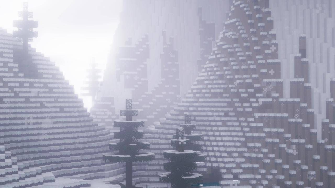 1280x720 Minecraft Winter Forest Wallpaper