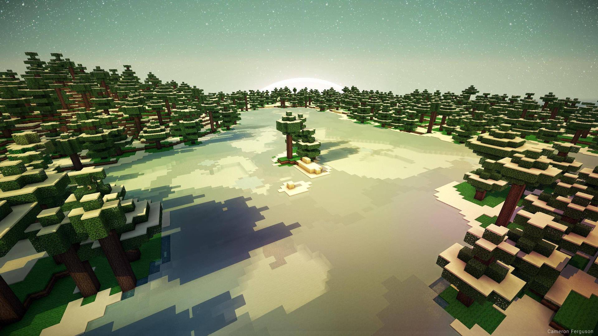 1920x1080 Download Minecraft Pc Snowy Forest Wallpaper