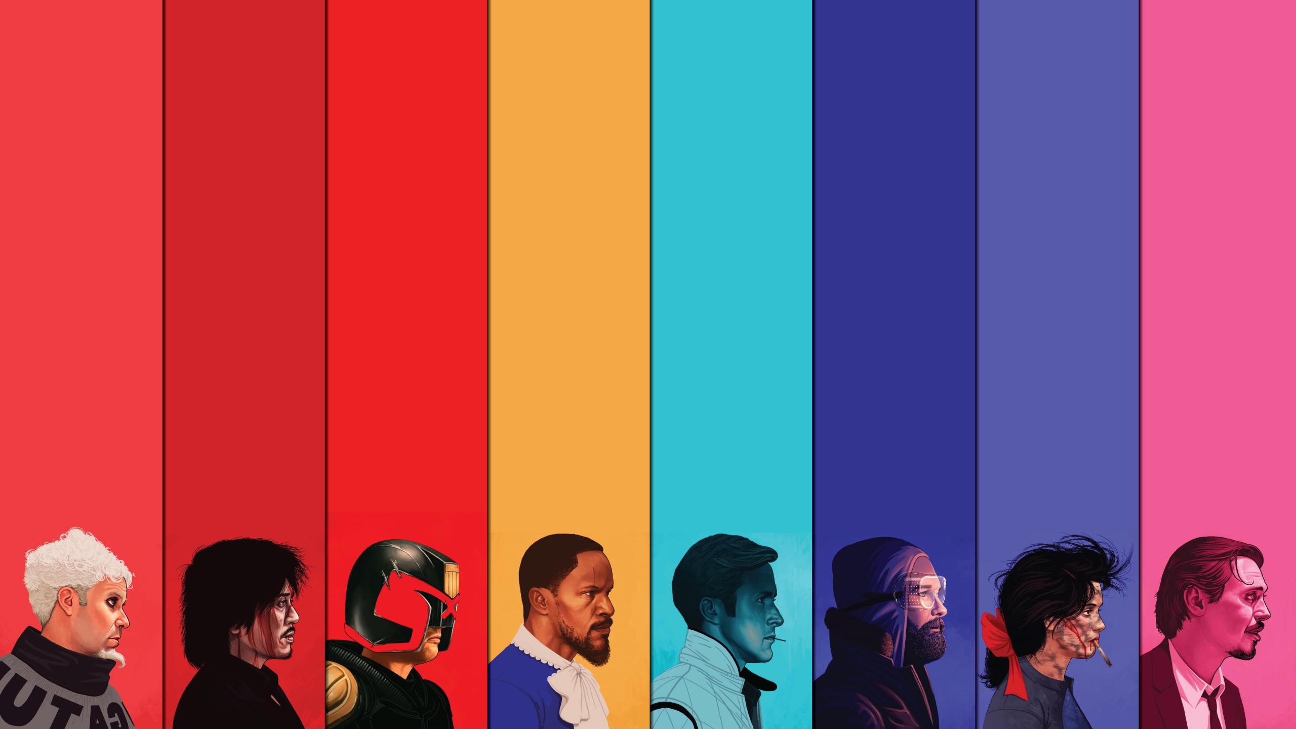 2560x1440 Wallpaper based on Mike Mitchell's Movie Portraits 2560x1440