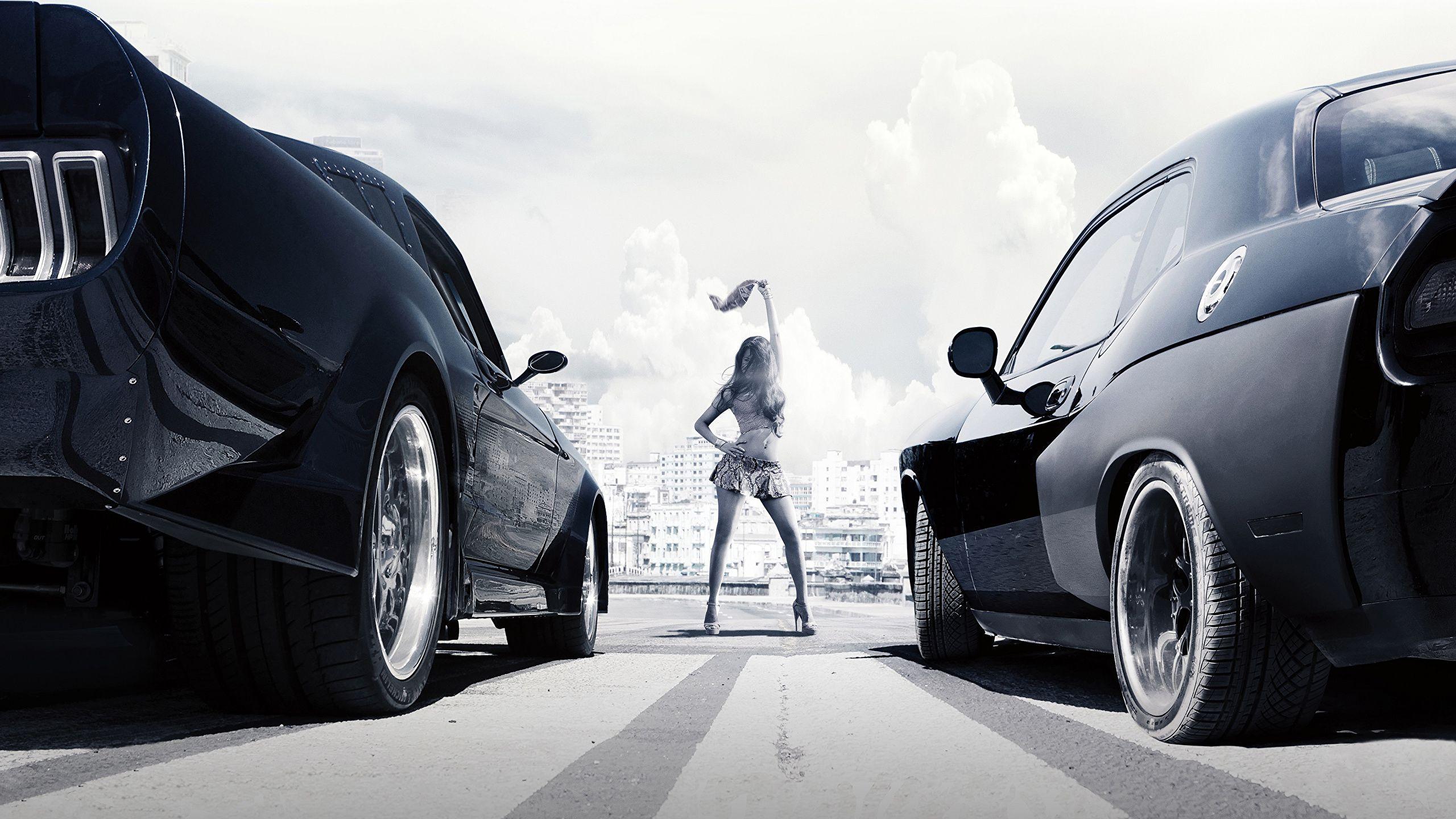 2560x1440 Wallpaper Fast & Furious 8 Start Girls Movies 2560x1440