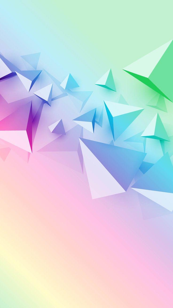 736x1308 Simple Geometric Background Colorful Flat Psdh5. Geometric background, Bright wallpaper, Rainbow wallpaper