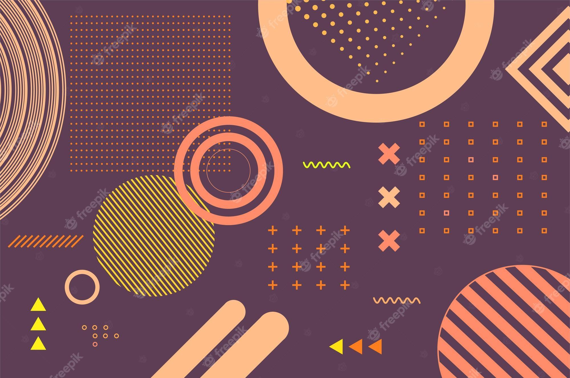 2000x1329 Premium Vector. Flat geometric wallpaper