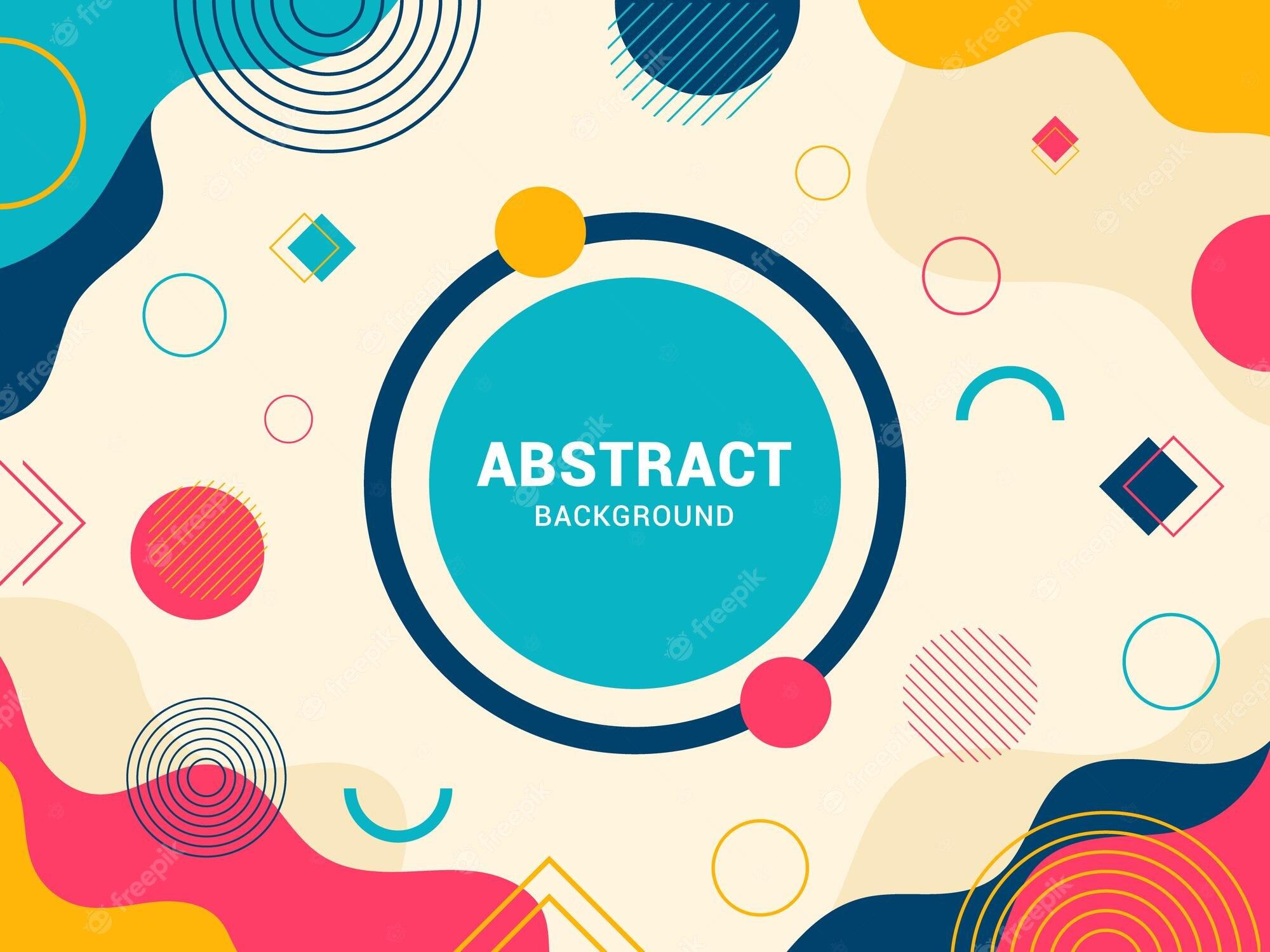 2000x1500 Premium Vector. Flat geometric shapes wallpaper