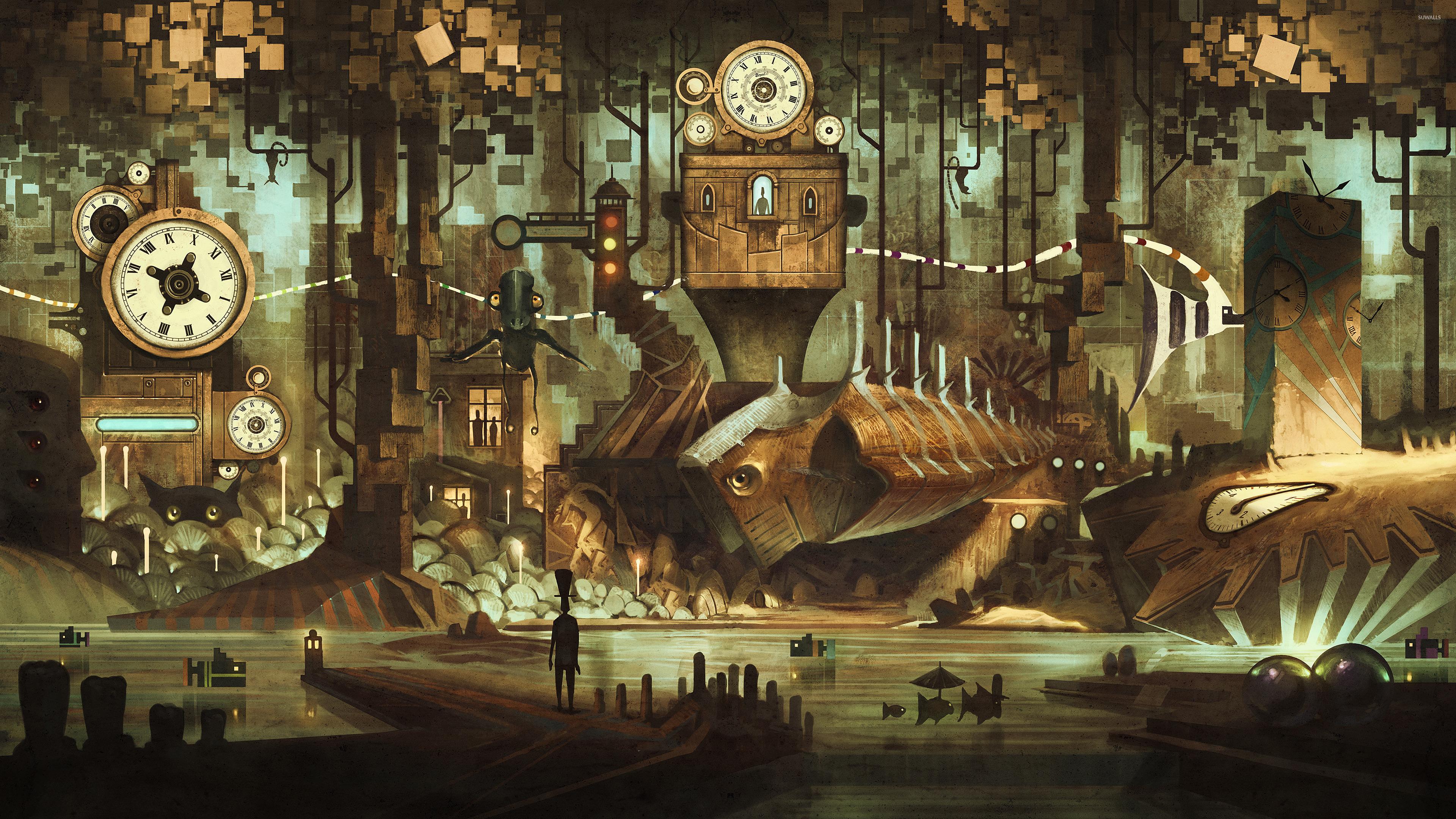 3840x2160 Time city wallpaper Art wallpaper