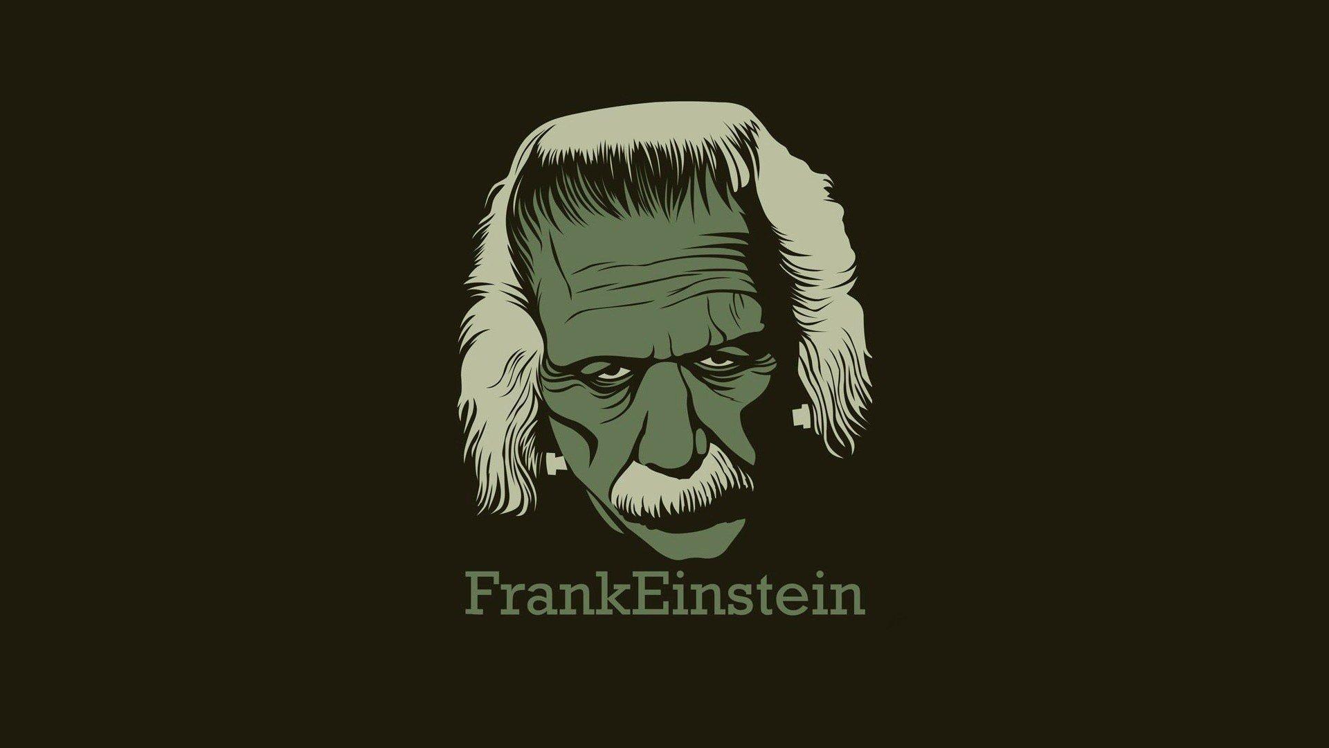1920x1080 minimalism monster of frankenstein albert einstein wallpaper