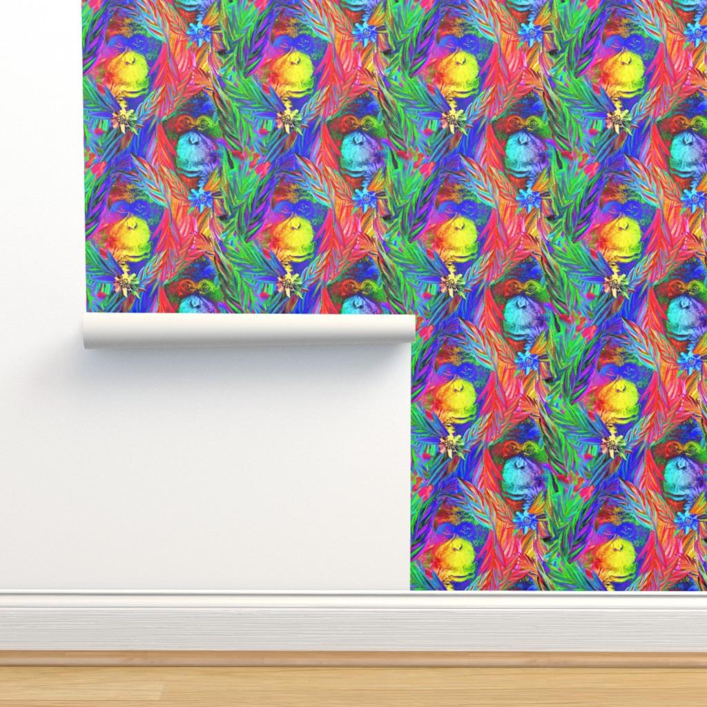 1024x1024 PSYCHEDELIC ORANGUTAN MONKEY LAND ANIMAL Wallpaper