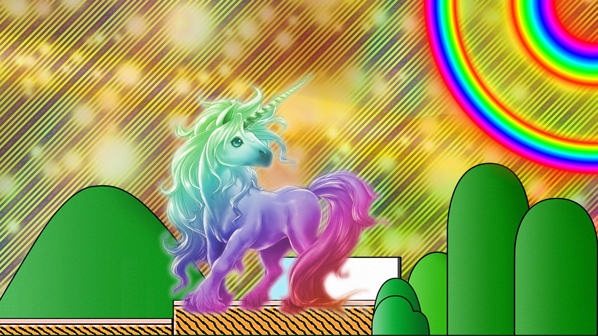 1920x1080 Wallpaper Animal, Horse, Magical, Psychedelic, Unicorn