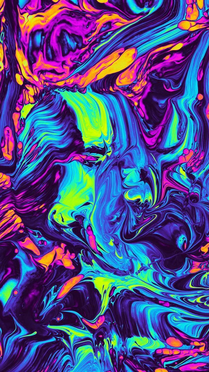 720x1280 Rainbow Fluid wallpaper
