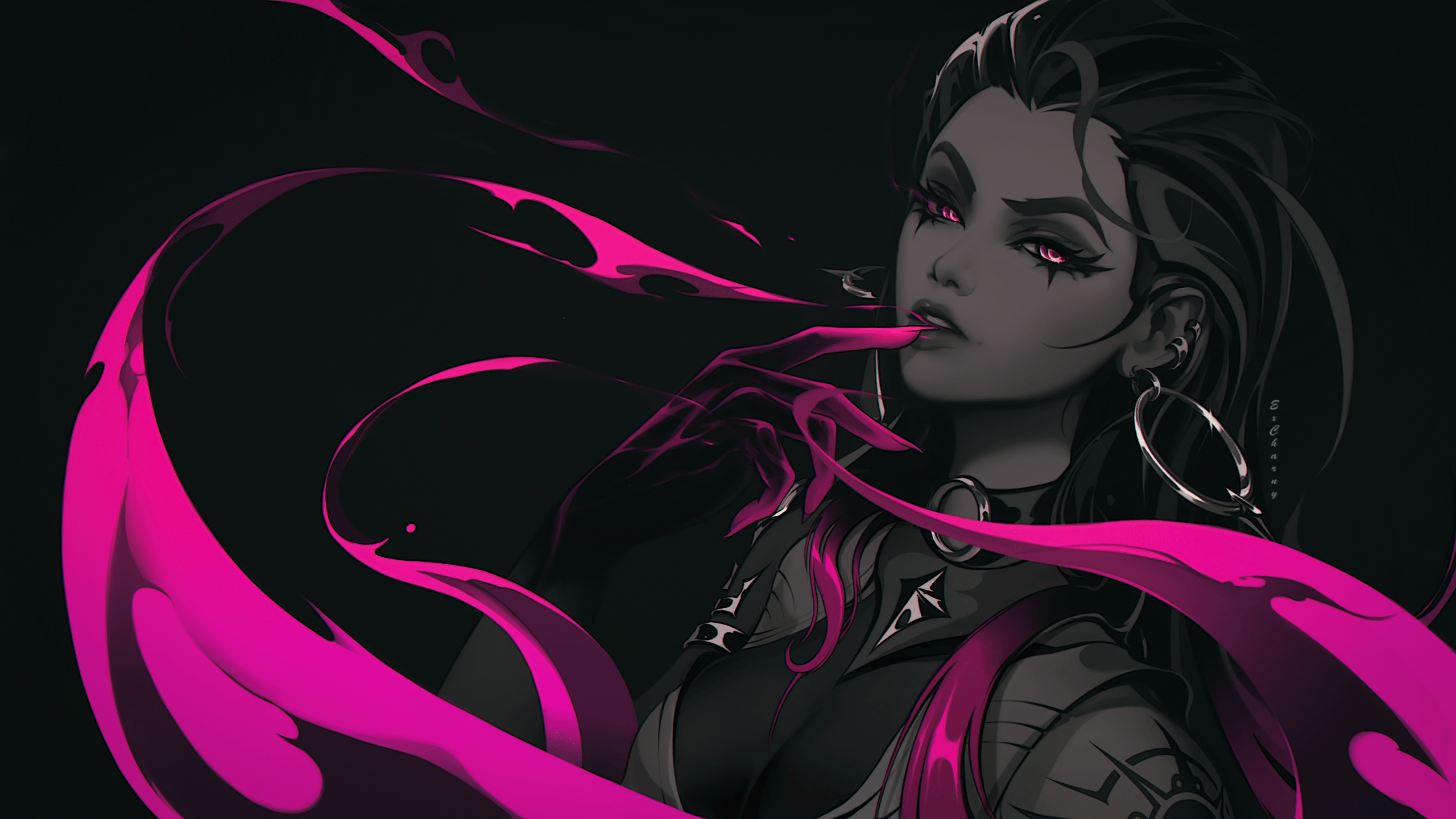 2560x1440 Wallpaper VALORANT, Reyna Valorant, Fan Art, Animation, Style, Background Free Image