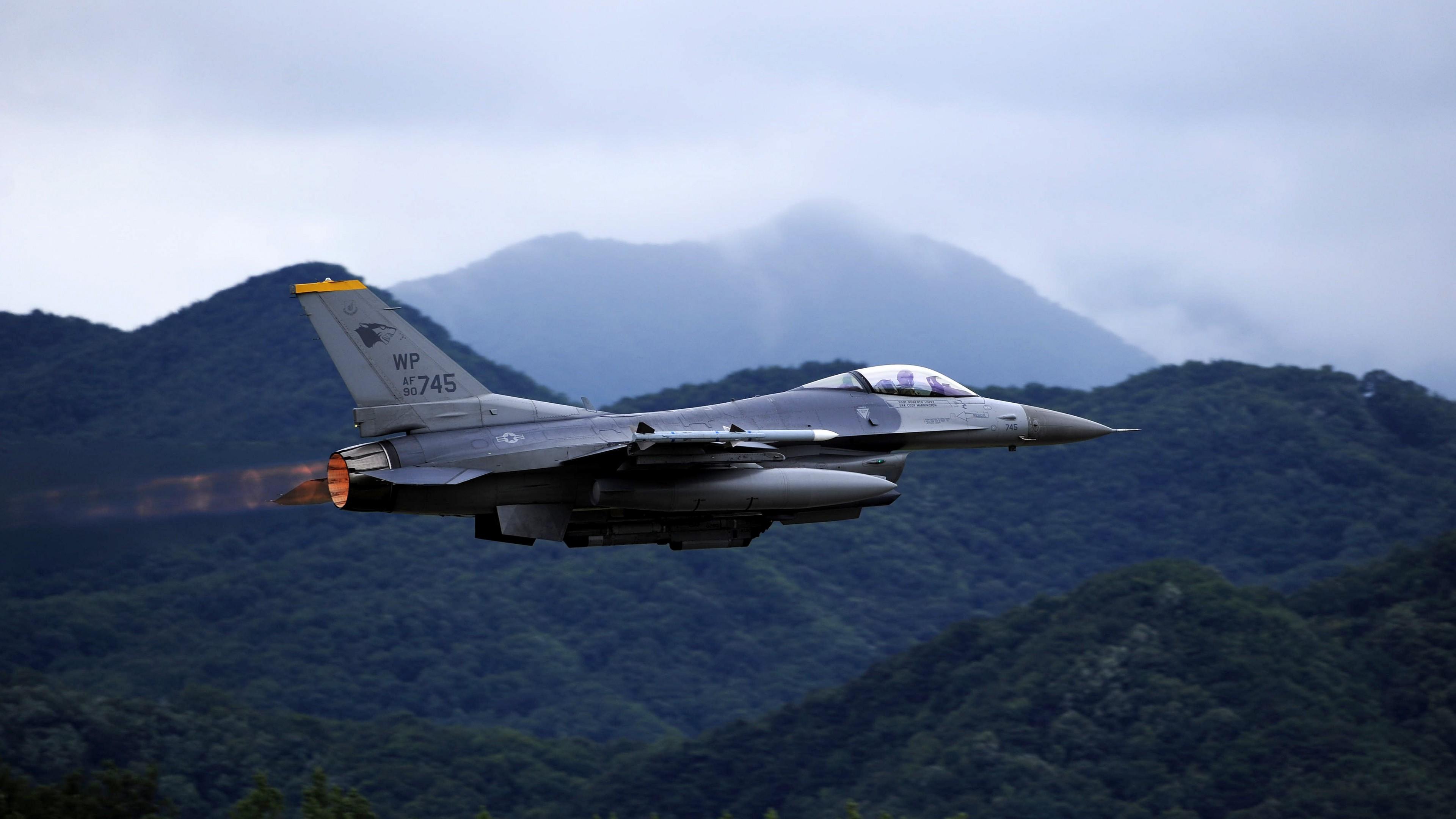 3840x2160 Wallpaper F- Fighting Falcon, US Army, U.S. Air Force, General Dynamics, Military
