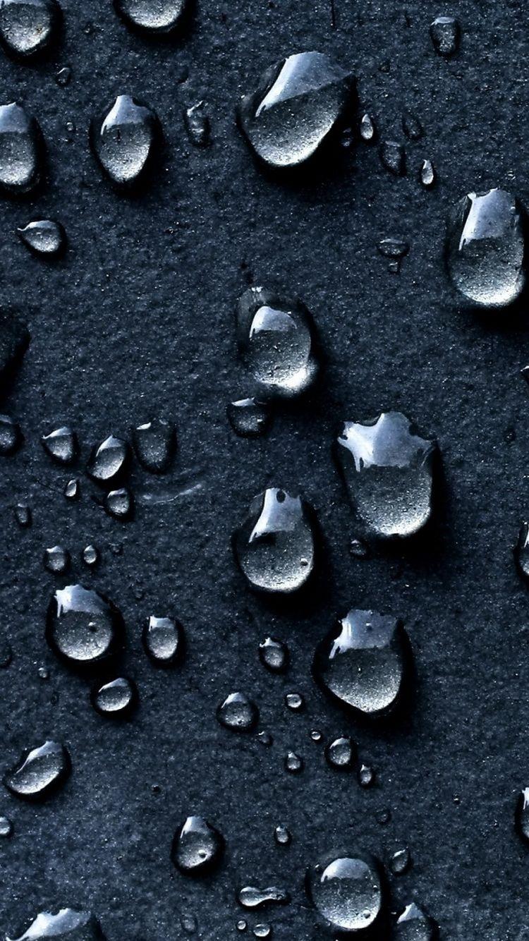 750x1334 Water Drops Dark Background iPhone 6 Wallpaper. ♡ Wallpaper I
