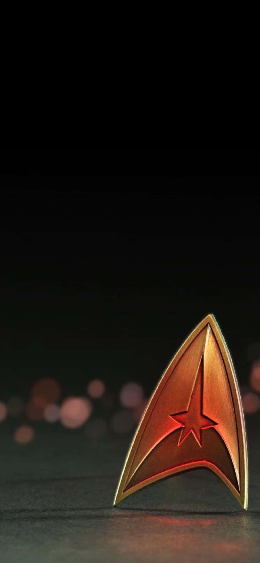 887x1920 Download Star Trek Phone 3D Insignia Wallpaper