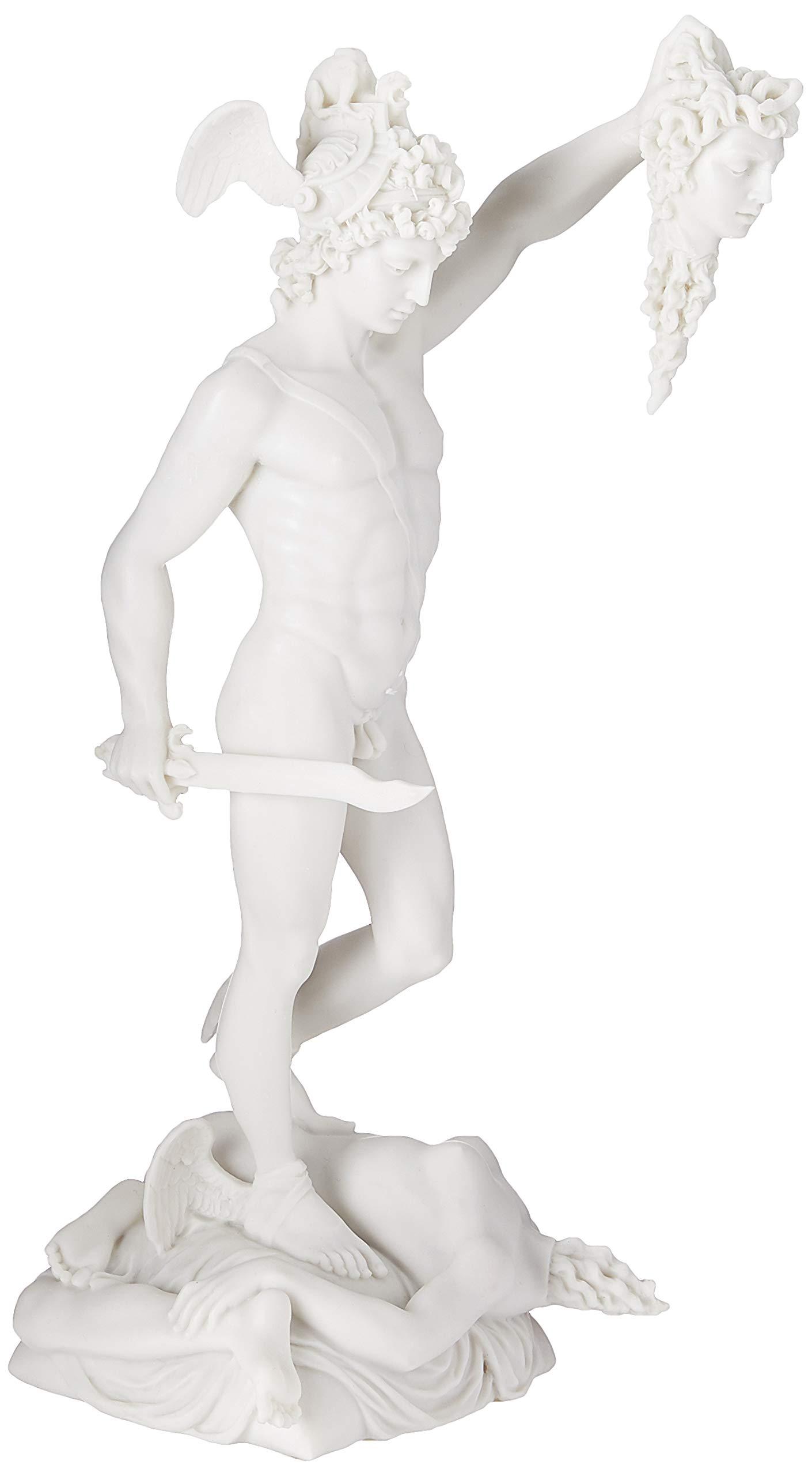 1410x2560 Design Toscano Perseus Beheading Medusa Greek Gods Statue, 12 Inch, White, WU72918 : Home & Kitchen