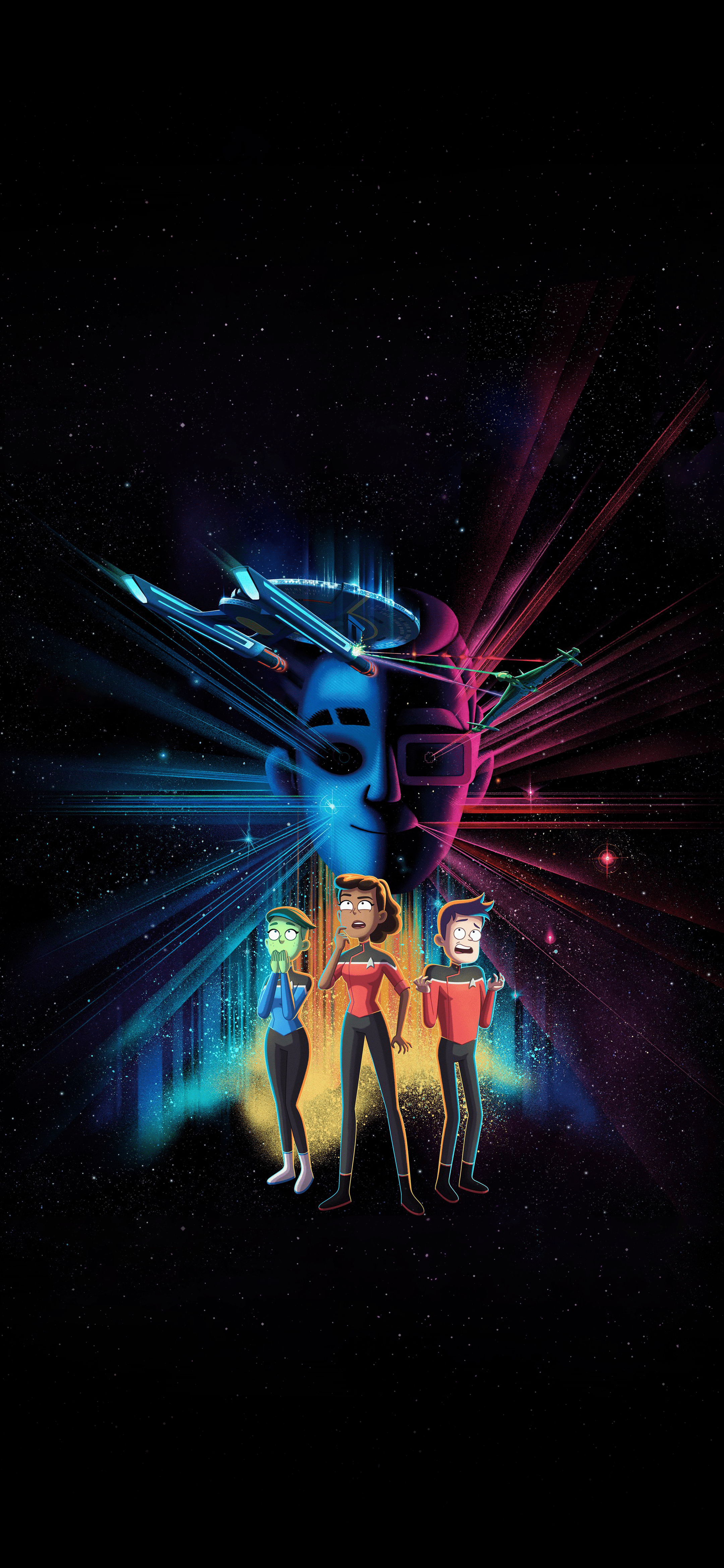 2160x4677 Removed the text from the new Star Trek: Lower Decks Poster to make a mobile wallpaper