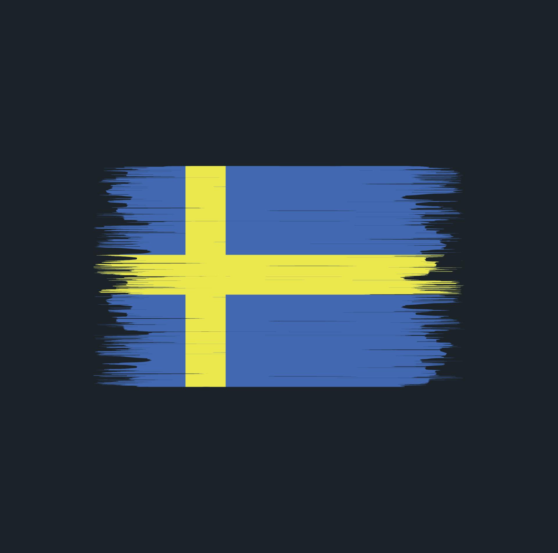 1920x1904 Sweden Flag Brush Vector. National Flag