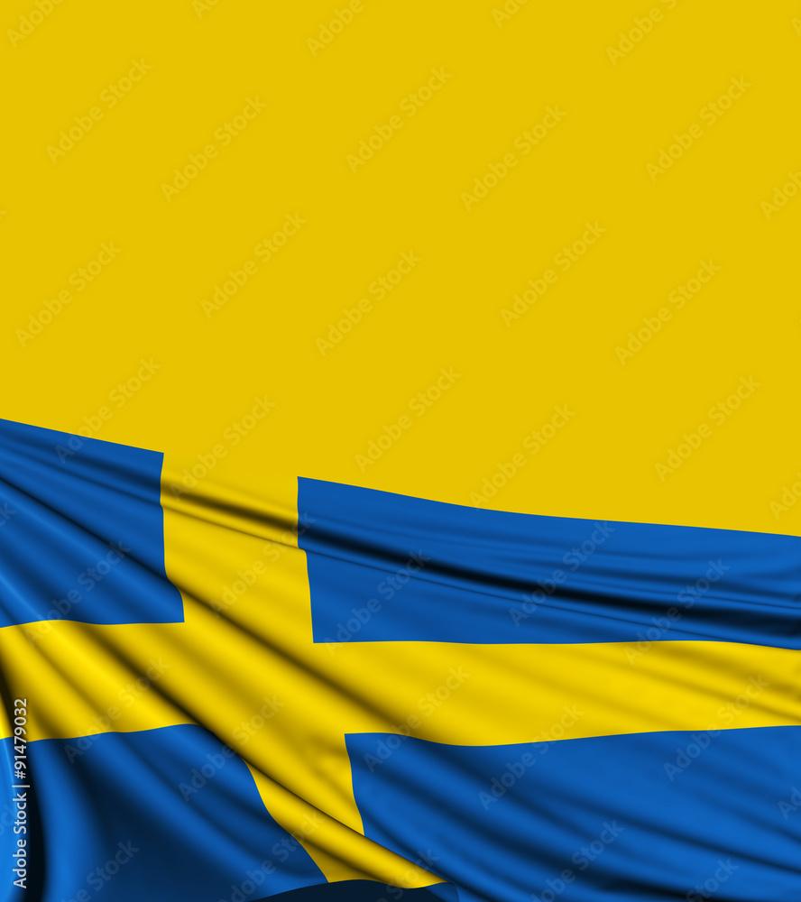 888x1000 Sweden Flag, Swedish Background Stock Illustration