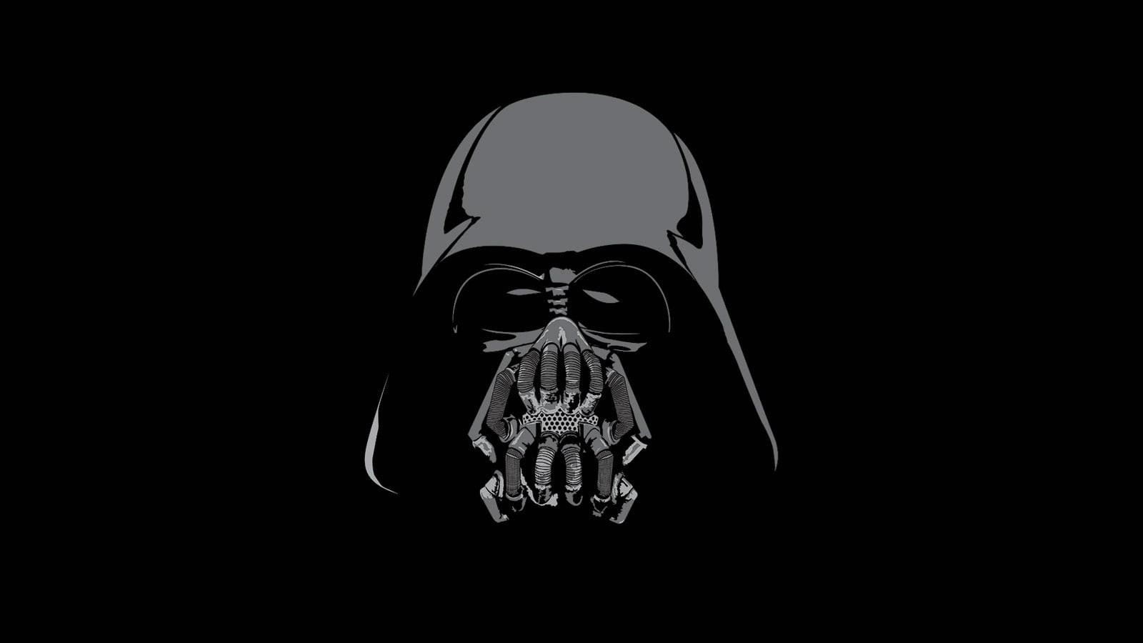 1600x900 Wallpaper / copy space, Bane, human body part, Darth Vader, vader, 720P, dark, mask, Star Wars, single object, portrait, studio shot, cut out, spooky, darth, skull free download