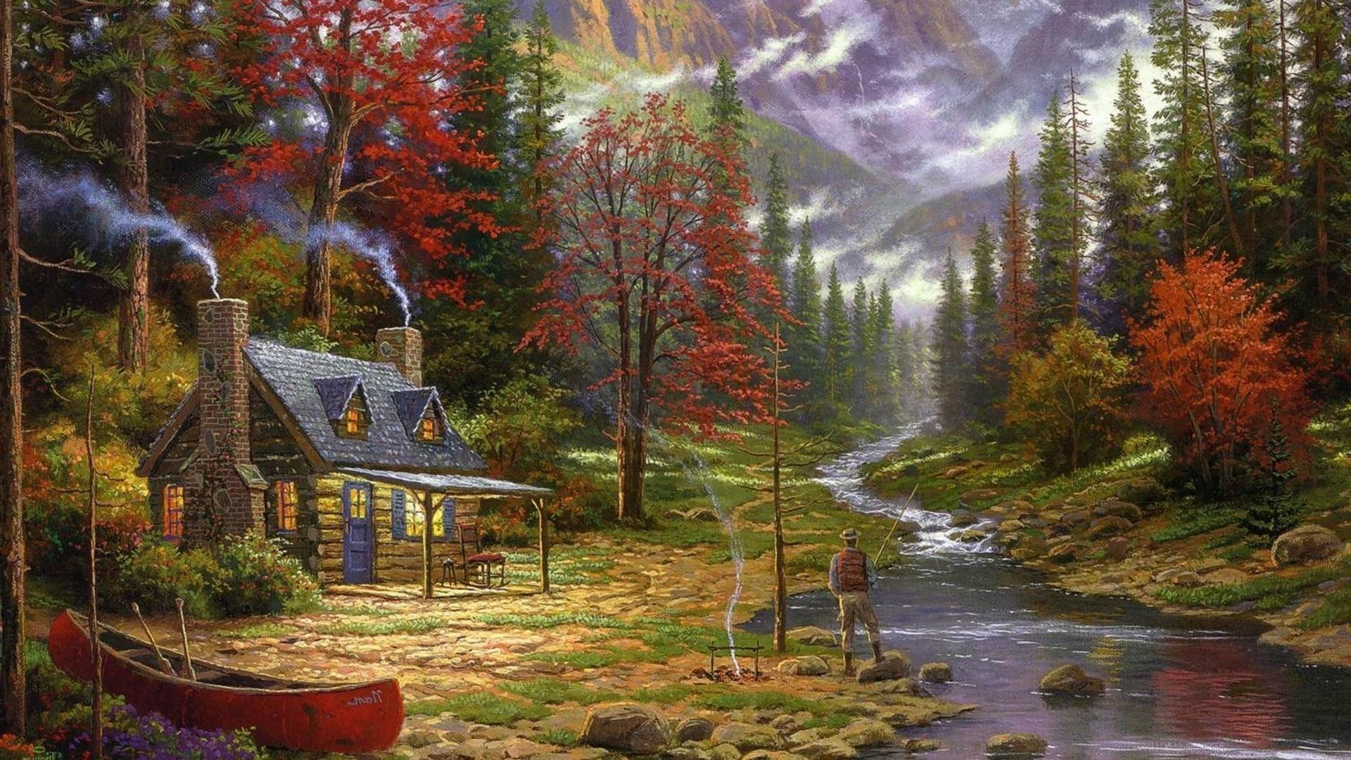 1920x1080 Thomas Kinkade Computer Wallpaper