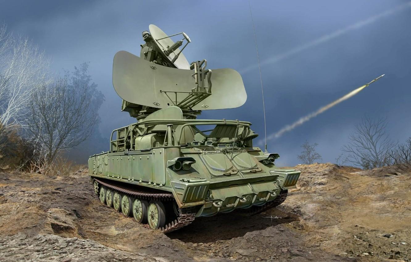 1332x850 Wallpaper art, radar, Defense, 1S SURN, 1С PRMS, SAM Cube, Vehicle Of 2K12 Kub SAM, the guidance system, 2К12 image for desktop, section оружие