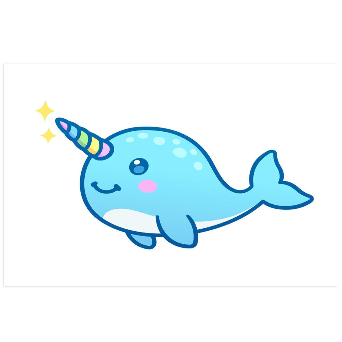 1200x1200 Amazon.com : Victories Fish Tank Backdrop -PVC HD Printing Wallpaper, Cute Narwhal Aquarium Poster Background Decor Paper Cling Decals Sticker : Pet Supplies