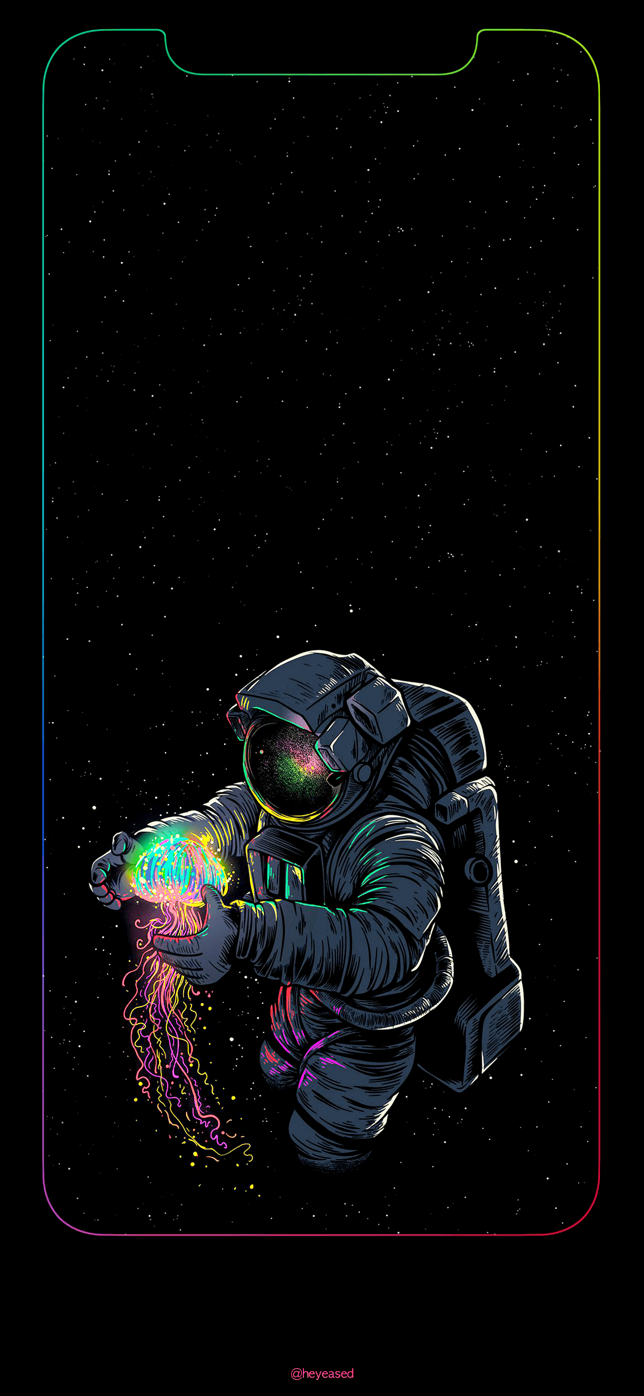 1301x2820 iPhone 11 Border Wallpaper