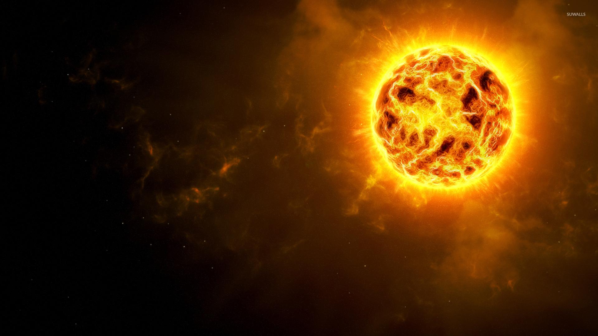 1920x1080 Sun glowing in the universe wallpaper wallpaper