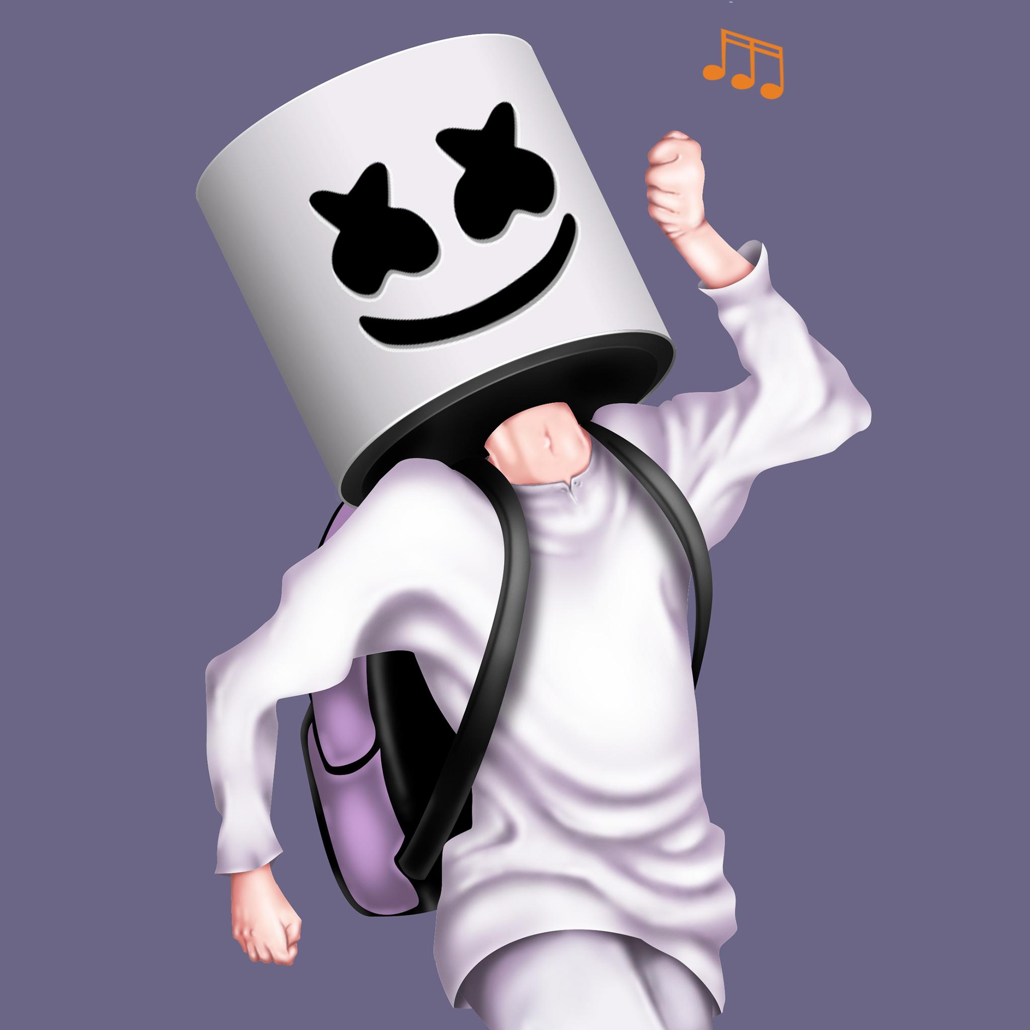 2048x2048 Marshmello Alone Art iPad Air HD 4k Wallpaper, Image, Background, Photo and Picture