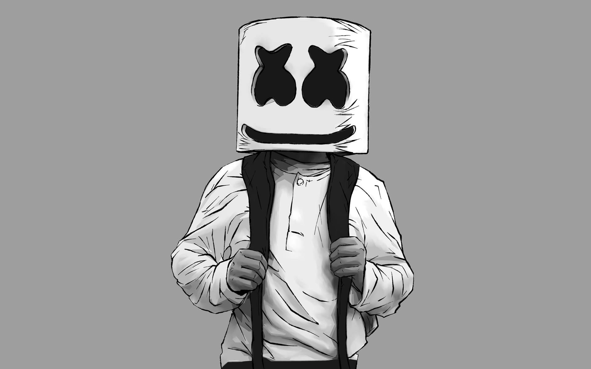1920x1200 Download Marshmello Grey Artwork Wallpaper