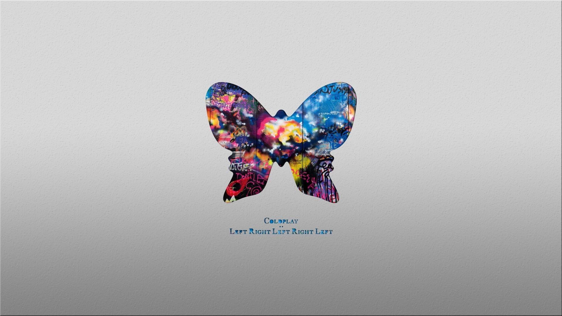 1920x1080 Wallpaper / red, coldplay, 1920x 1080P, blue, pink, music, butterfly free download