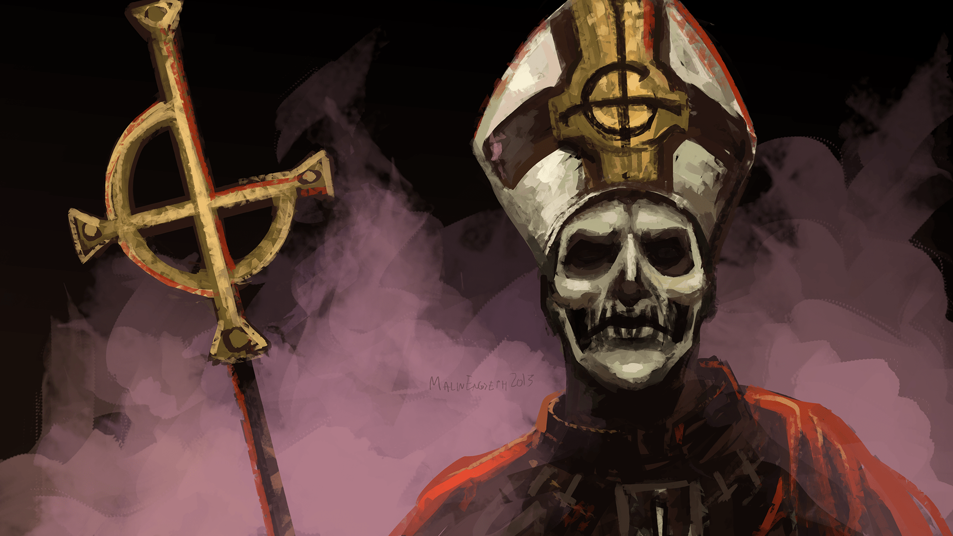 1920x1080 Ghost B C, clothing, darkness, costume, screenshot, computer wallpaper, fictional character, masque Gallery HD Wallpaper