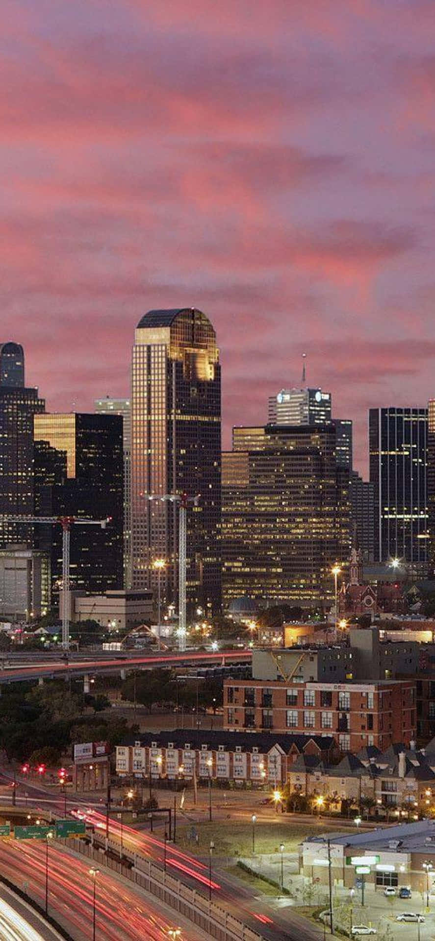 887x1920 Download Texas iPhone Chase Tower Wallpaper