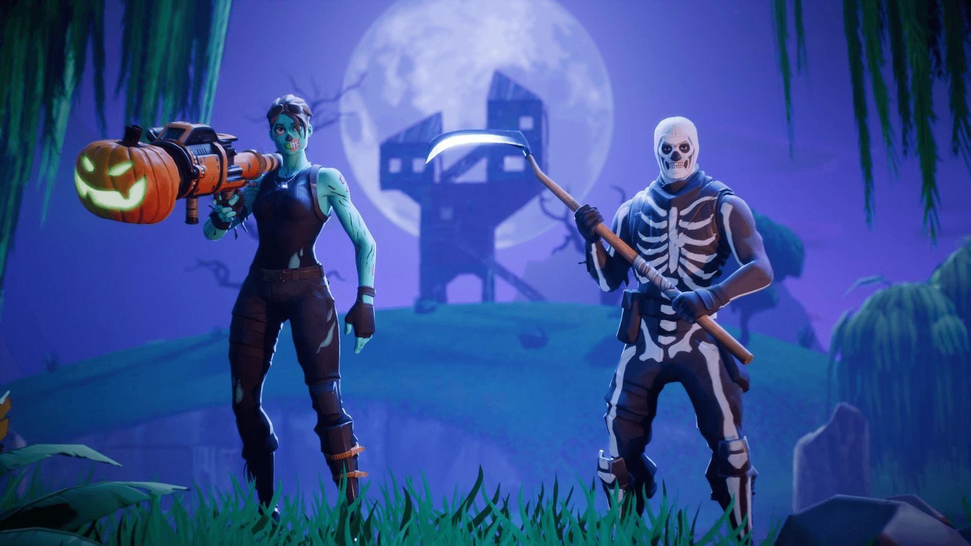 1920x1080 Fortnite Skull Trooper And Ghoul Trooper Wallpaper