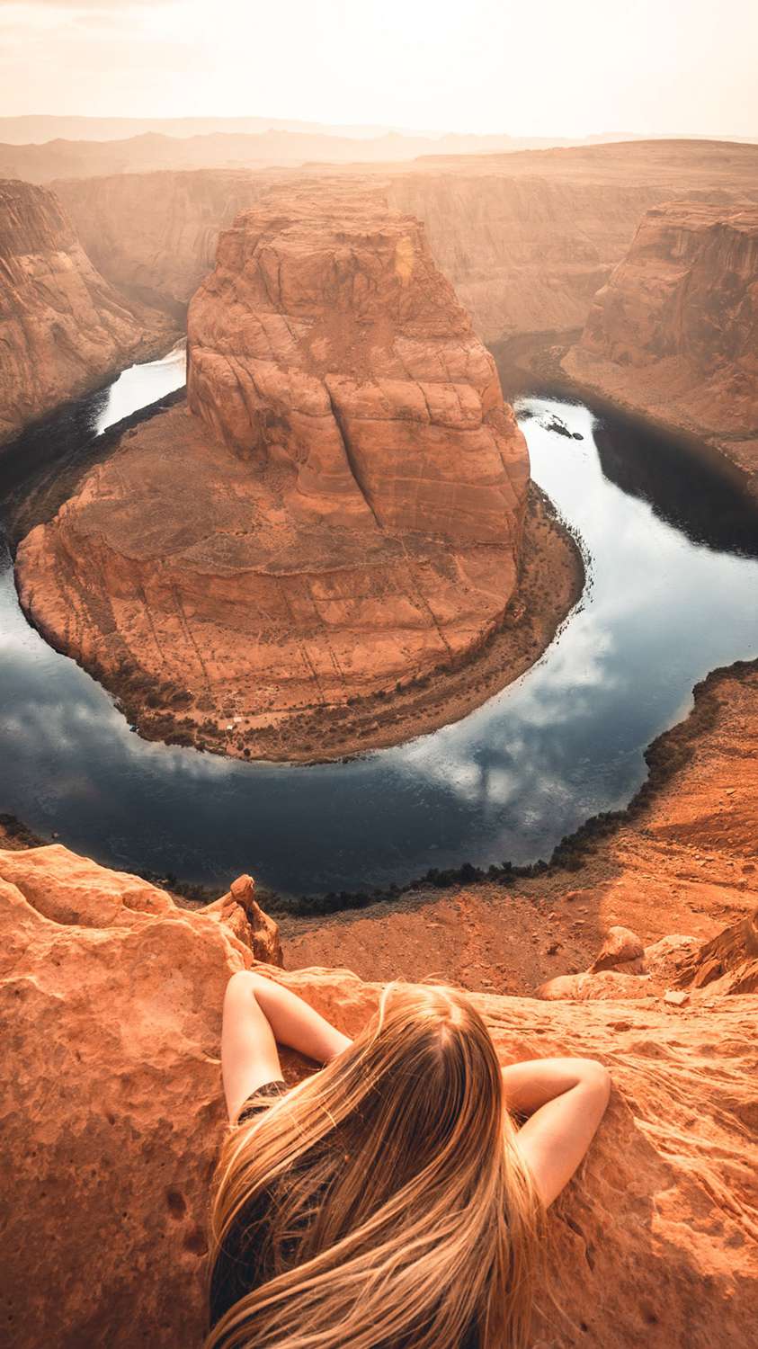 843x1500 Grand Canyon Girl IPhone Wallpaper Wallpaper : iPhone Wallpaper