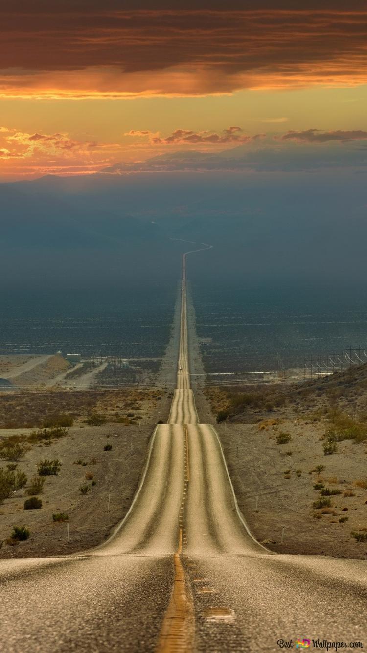 750x1334 Road landscape 2K wallpaper download