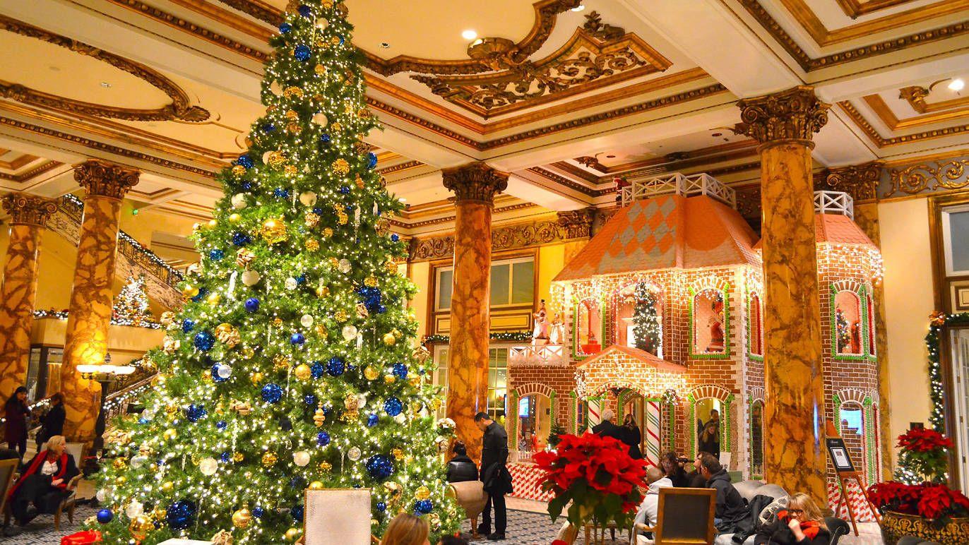 1372x772 Photos of Christmas in San Francisco, from Union Square to the Fairmont Hotel. Christmas in san francisco, Christmas gingerbread house, Christmas events
