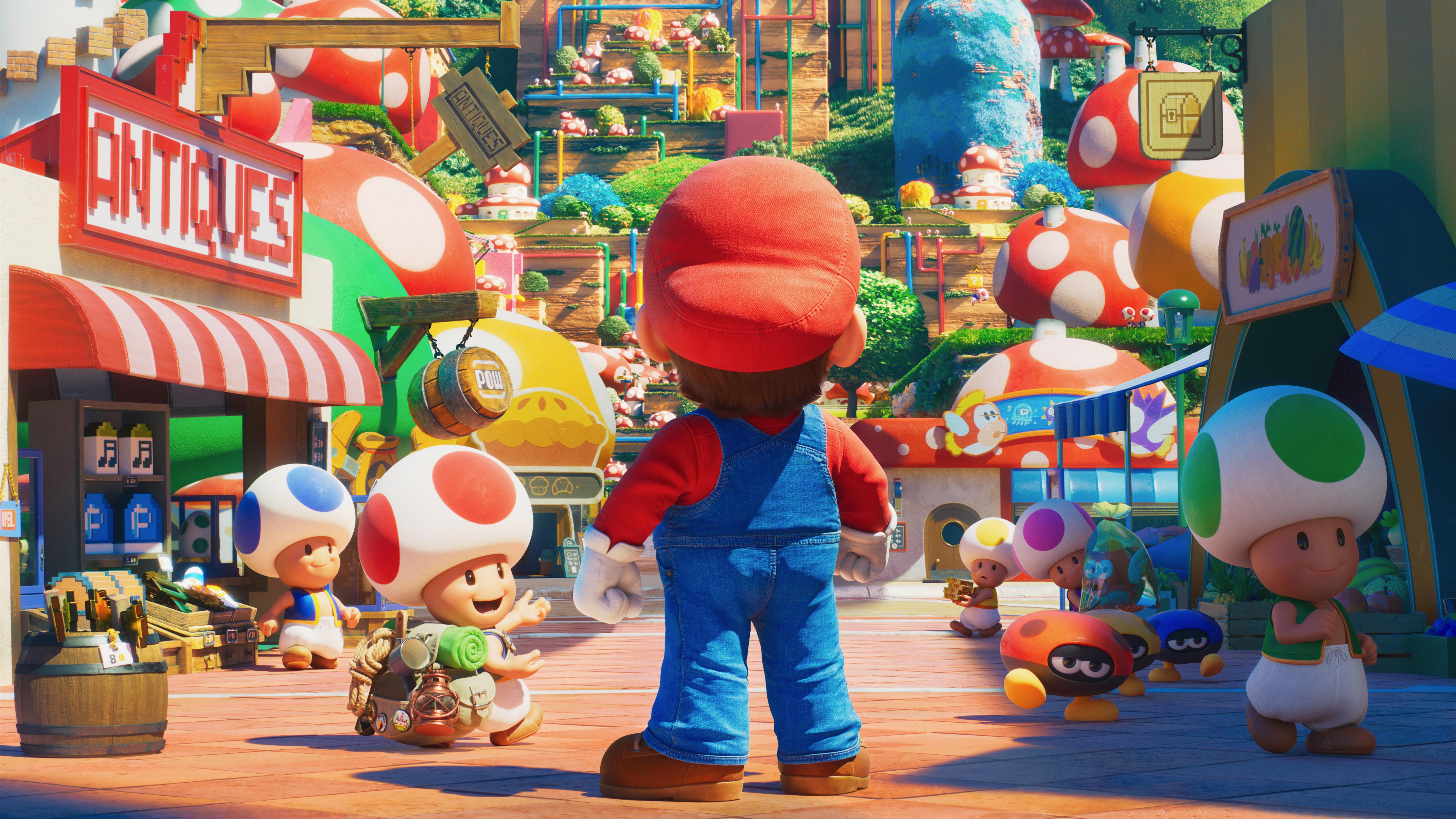 6477x3643 Super Mario Bros. 2023. Toad's 4K Adventure Wallpaper