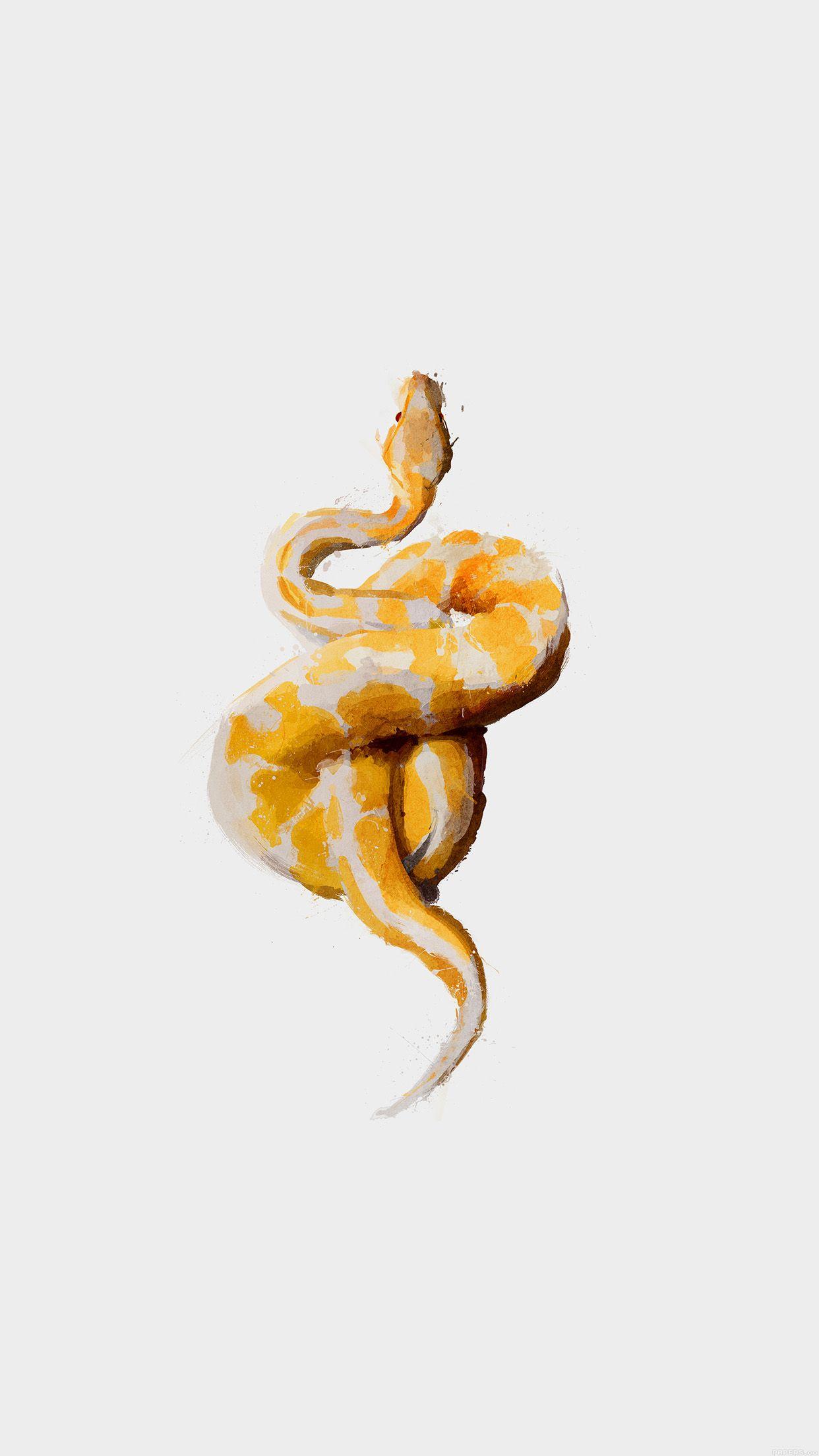1242x2208 iPhone7 wallpaper. snake illust minimal