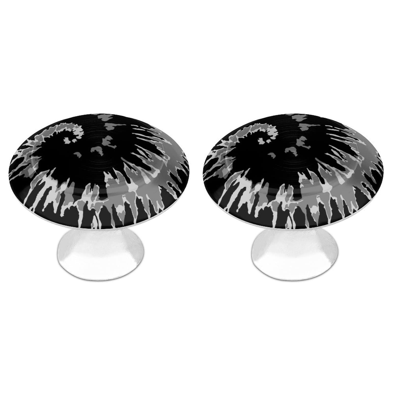 1600x1600 Black Grey White Swirl Tie Dye Background Round Drawer Cabinet Knobs Handles, Knobs with Screws Pulls Decor for Home Office Kitchen Bedroom Bathroom Dresser Wardrobe
