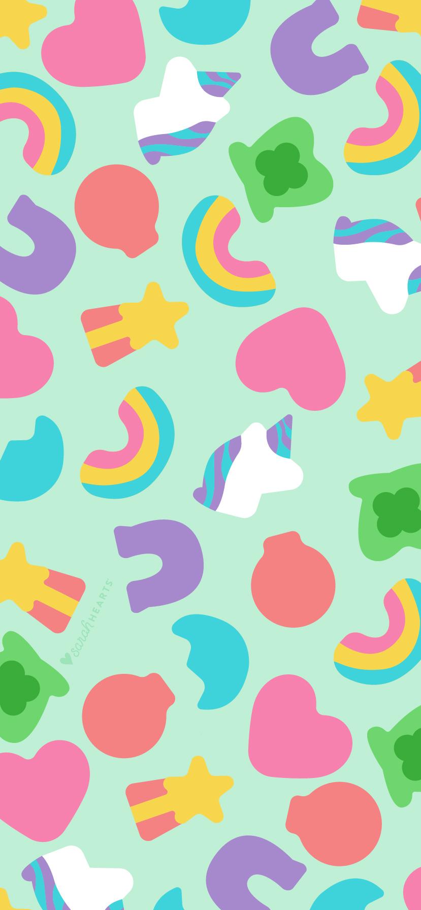 829x1792 March 2020 Lucky Charms Calendar Wallpaper