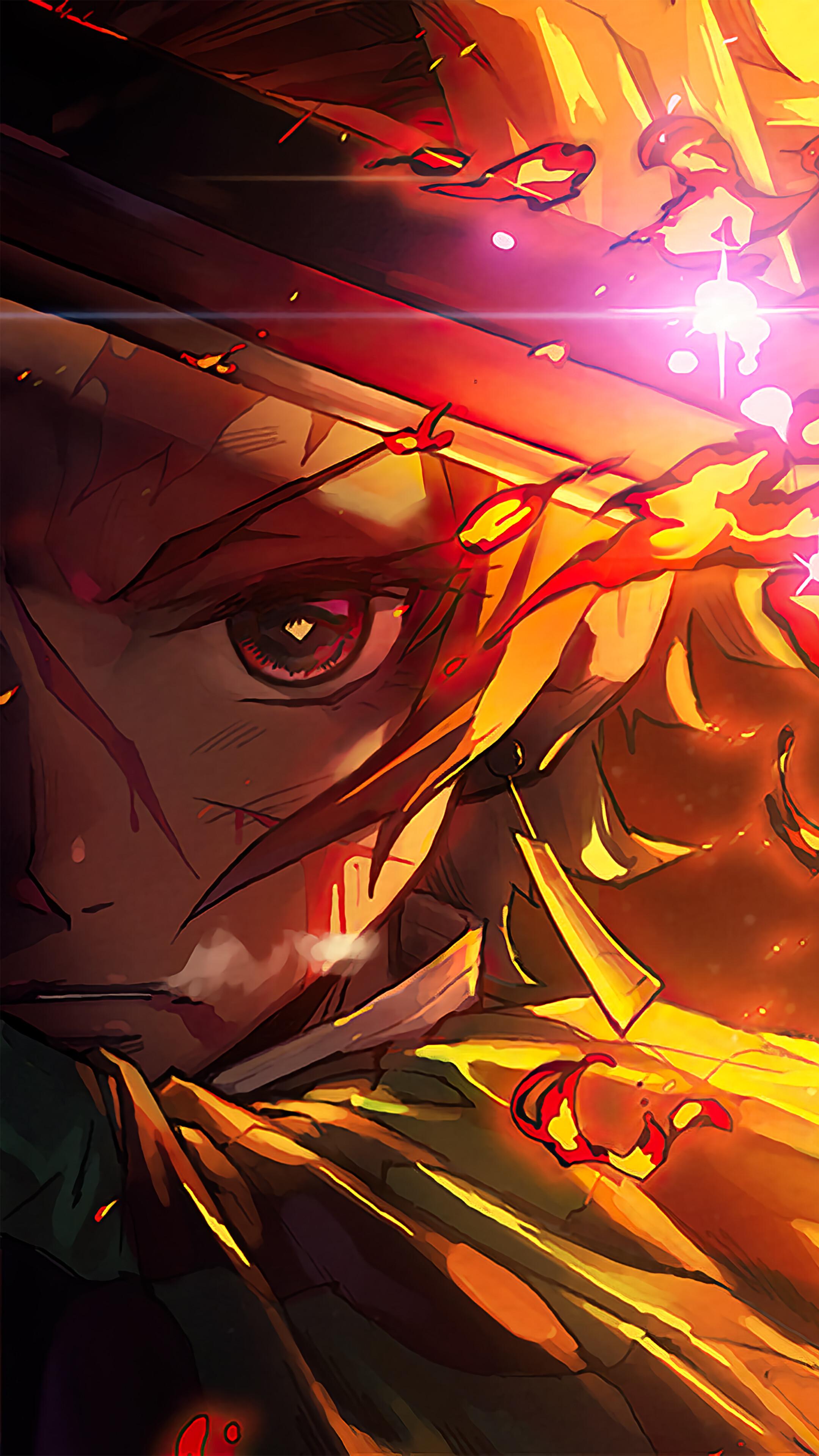 2160x3840 Tanjiro, Kamado, Flame, Kimetsu no Yaiba, 4k Gallery HD Wallpaper