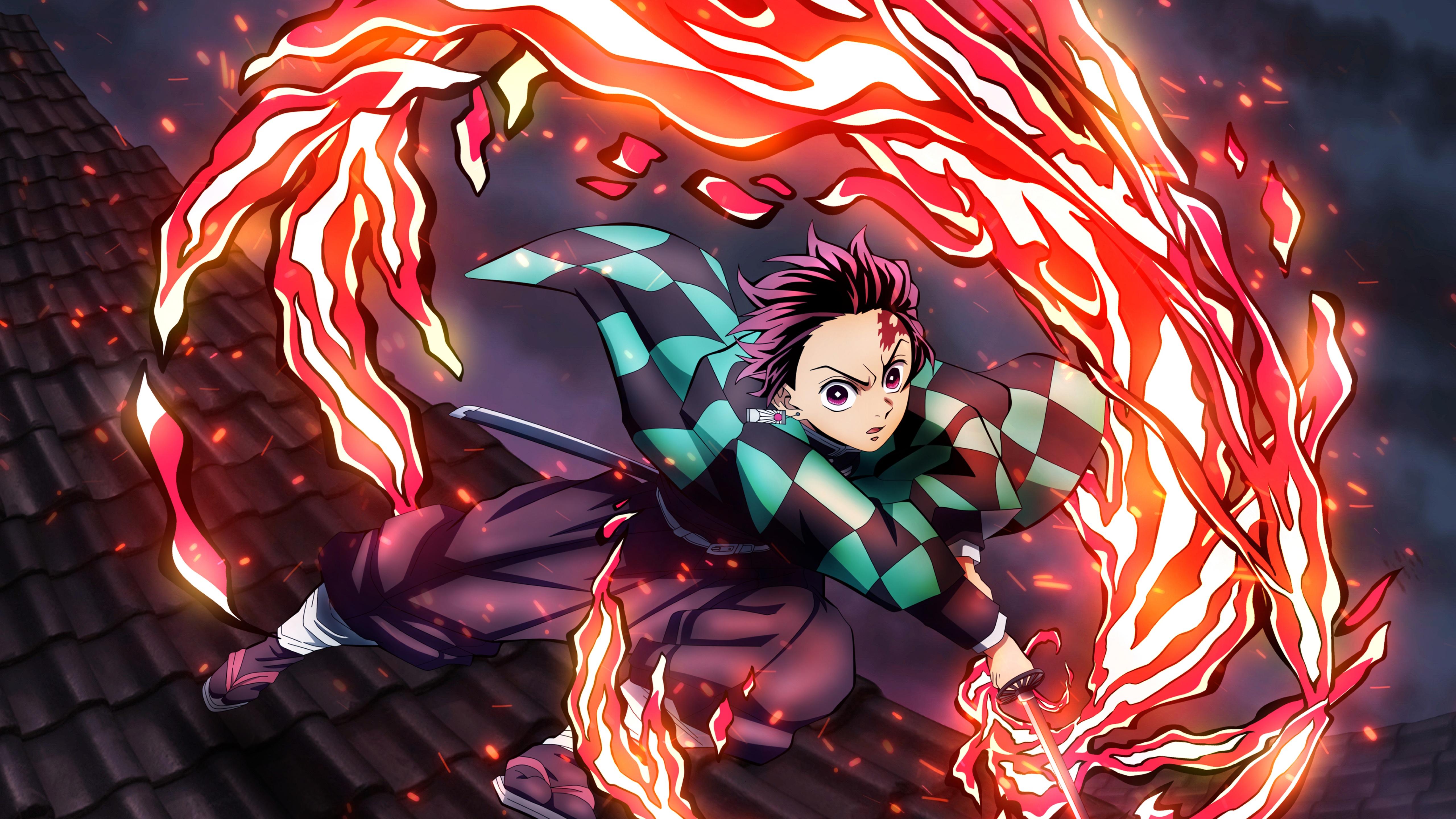 5120x2880 Tanjiro Kamado Wallpaper 4K, Anime