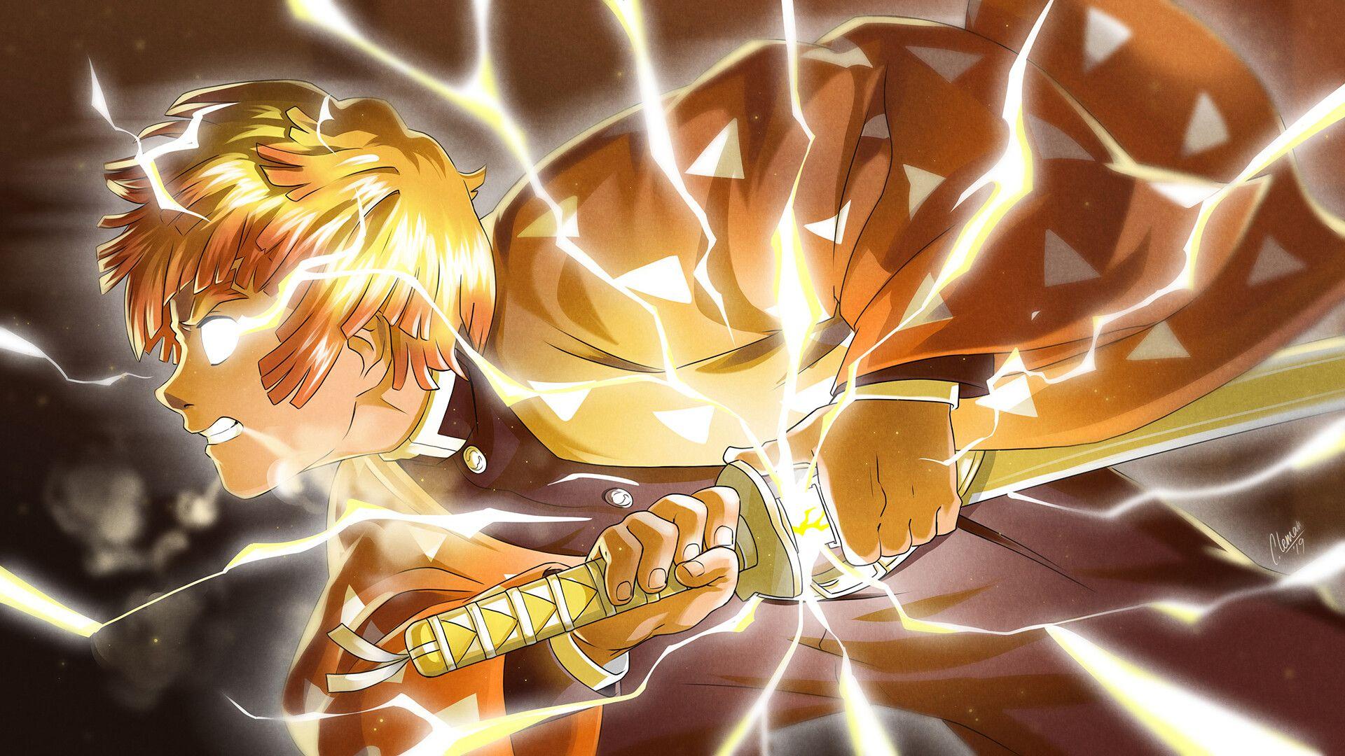 1920x1080 Zenitsu Cool Wallpaper