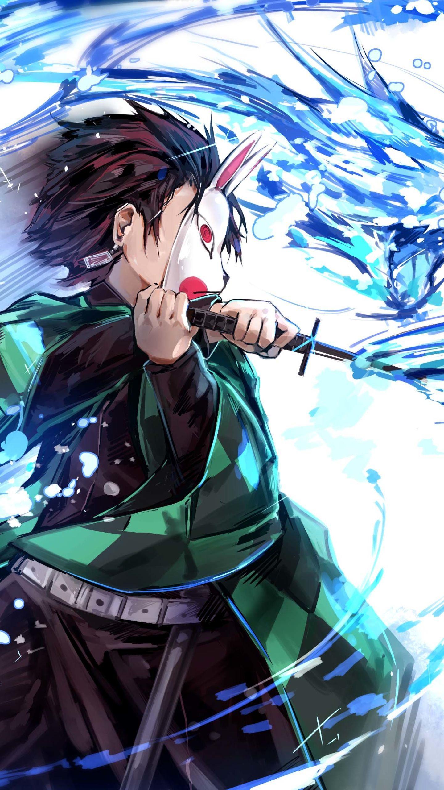 1440x2560 Tanjiro Wallpaper